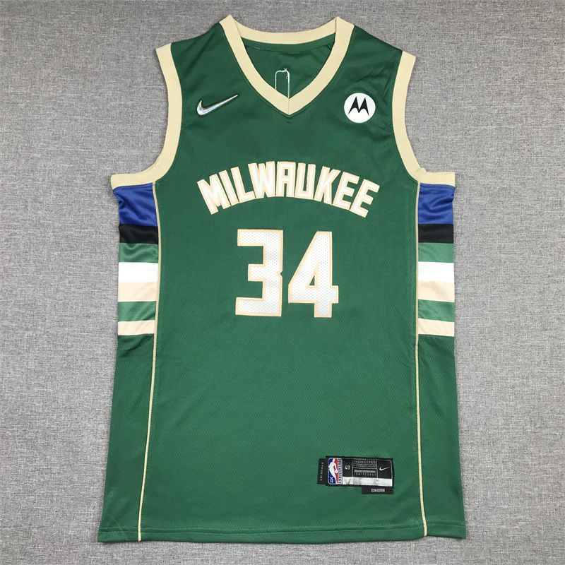 Men Milwaukee Bucks #34 Antetokounmpo Green Nike 2022 Game NBA Jersey->milwaukee bucks->NBA Jersey